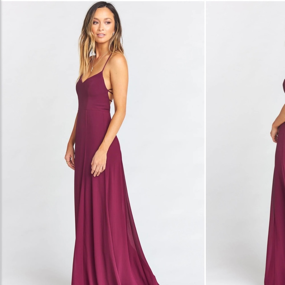 Merlot Chiffon Show Me Your Mumu Dress